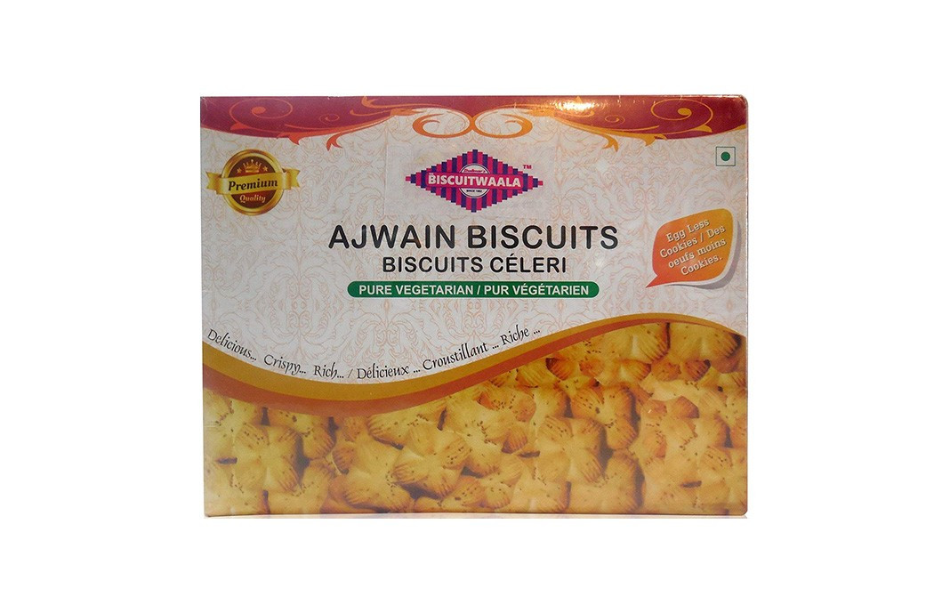 Biscuitwaala Ajwain Biscuits Biscuits Celeri   Box  400 grams